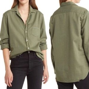Frank & Eileen Relaxed Button-Up Shirt in Army Green